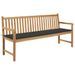 Banc de jardin avec coussin anthracite 175 cm Teck massif 2 - Photo n°1