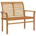 Banc de jardin avec coussin beige 112 cm Bois de teck massif 2 - Photo n°2