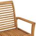 Banc de jardin avec coussin beige 112 cm Bois de teck massif 2 - Photo n°4