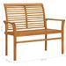 Banc de jardin avec coussin beige 112 cm Bois de teck massif 2 - Photo n°8