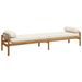 Banc de jardin avec coussin beige résine tressée acacia - Photo n°1