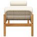 Banc de jardin avec coussin beige résine tressée acacia - Photo n°5