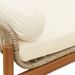 Banc de jardin avec coussin beige résine tressée acacia - Photo n°7