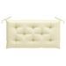 Banc de jardin avec coussin blanc crème 112 cm Bois de teck - Photo n°6