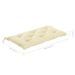 Banc de jardin avec coussin blanc crème 112 cm Bois de teck - Photo n°11