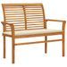 Banc de jardin avec coussin crème 112 cm Bois de teck massif - Photo n°1