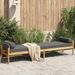 Banc de jardin avec coussin gris résine tressée acacia - Photo n°2