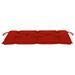 Banc de jardin avec coussin rouge 112 cm Bois de teck massif 2 - Photo n°8