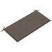 Banc de jardin avec coussin taupe 112 cm Bois de teck massif 2 - Photo n°5