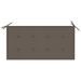 Banc de jardin avec coussin taupe 112 cm Bois de teck massif 2 - Photo n°6