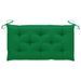 Banc de jardin avec coussin vert 112 cm Bois de teck massif 2 - Photo n°6