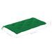 Banc de jardin avec coussin vert 112 cm Bois de teck massif 2 - Photo n°11