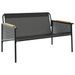 Banc de jardin avec coussins 116 cm noir acier - Photo n°5