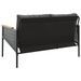 Banc de jardin avec coussins 116 cm noir acier - Photo n°7