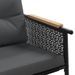 Banc de jardin avec coussins 116 cm noir acier - Photo n°8