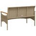 Banc de jardin avec coussins 116x62,5x74cm beige résine tressée - Photo n°6