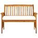 Banc de jardin avec coussins 119 cm Bois solide d'acacia - Photo n°2