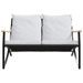 Banc de jardin avec coussins 120 cm noir acier - Photo n°4