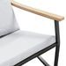 Banc de jardin avec coussins 120 cm noir acier - Photo n°8