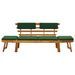 Banc de jardin avec coussins 2-en-1 190 cm Bois solide d'acacia - Photo n°3