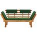 Banc de jardin avec coussins 2-en-1 190 cm Bois solide d'acacia - Photo n°4