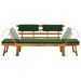 Banc de jardin avec coussins 2-en-1 190 cm Bois solide d'acacia - Photo n°7