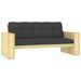 Banc de jardin avec coussins anthracite 179 cm Pin imprégné - Photo n°1