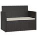 Banc de jardin avec coussins Noir 105 cm Résine tressée - Photo n°1