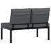 Banc de jardin avec coussins noir aluminium - Photo n°5