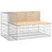 Banc de jardin avec panier en gabion bois massif de pin - Photo n°3