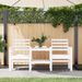 Banc de jardin avec table 2 places blanc bois massif de pin - Photo n°2