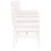 Banc de jardin avec table 2 places blanc bois massif de pin - Photo n°4