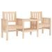 Banc de jardin avec table 2 places bois de pin massif - Photo n°1