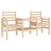 Banc de jardin avec table 2 places bois de pin massif - Photo n°1