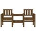 Banc de jardin avec table 2 places brun miel bois massif de pin - Photo n°3