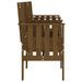 Banc de jardin avec table 2 places brun miel bois massif de pin - Photo n°4