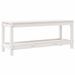 Banc de jardin blanc 108x35x45 cm bois massif de pin - Photo n°1