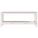 Banc de jardin blanc 108x35x45 cm bois massif de pin - Photo n°4