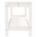 Banc de jardin blanc 108x35x45 cm bois massif de pin - Photo n°6