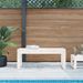 Banc de jardin blanc 110x38x45 cm bois massif de pin - Photo n°2