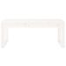 Banc de jardin blanc 110x38x45 cm bois massif de pin - Photo n°3