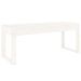 Banc de jardin blanc 110x38x45 cm bois massif de pin - Photo n°5