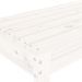 Banc de jardin blanc 110x38x45 cm bois massif de pin - Photo n°6