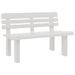 Banc de jardin blanc 110x52x71 cm polypropylène - Photo n°2