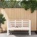 Banc de jardin blanc 111,5x53x71 cm bois massif de pin - Photo n°3