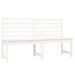 Banc de jardin blanc 157,5 cm bois massif de pin - Photo n°1