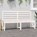 Banc de jardin blanc 157,5 cm bois massif de pin - Photo n°3