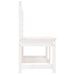 Banc de jardin blanc 157,5 cm bois massif de pin - Photo n°5