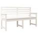 Banc de jardin blanc 159,5x48x91,5 cm bois massif de pin - Photo n°1