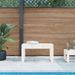 Banc de jardin blanc 80x38x45 cm bois massif de pin - Photo n°2